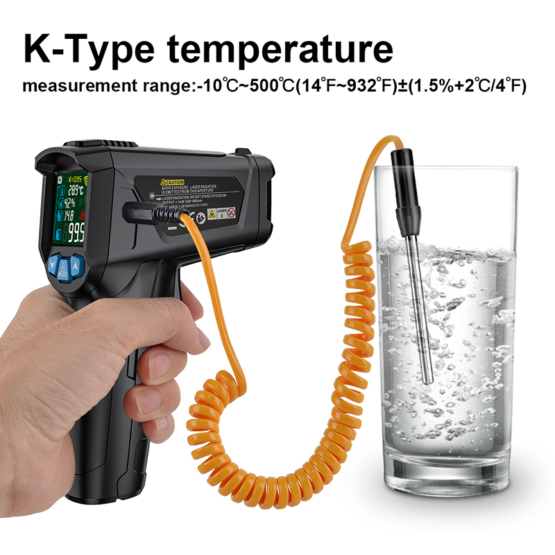 Thermometer Digital - Termómetro Infrarrojo Industrial Digital con Medidor