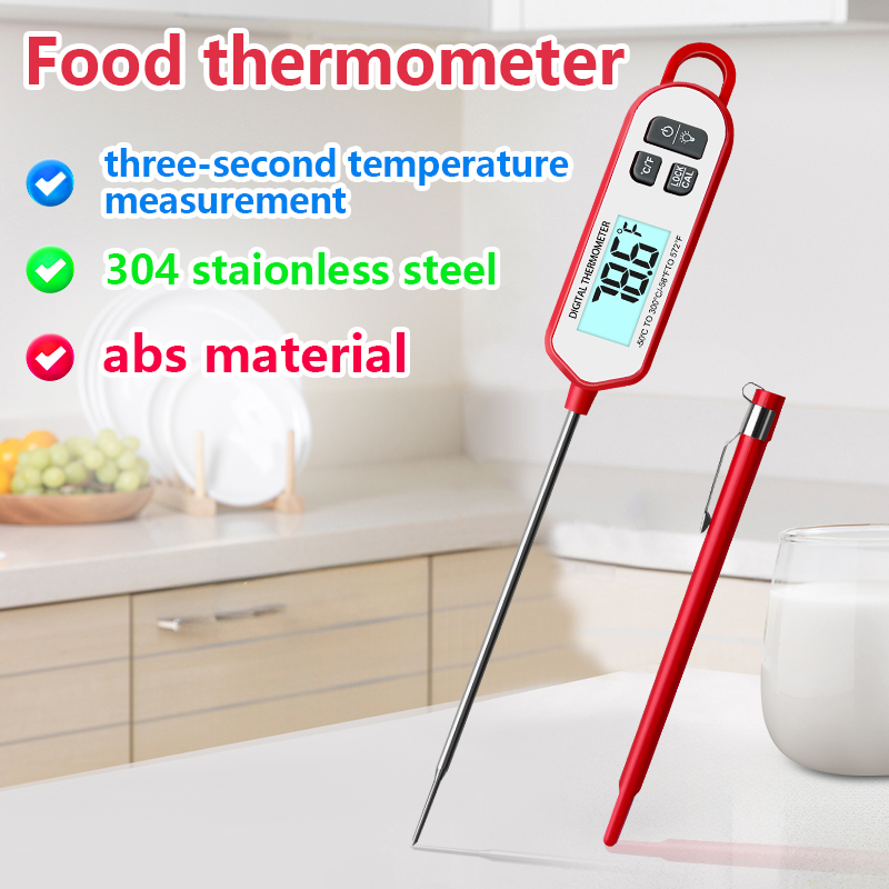 Thermometer Digital - Termómetro Digital para carne, pantalla retroiluminada