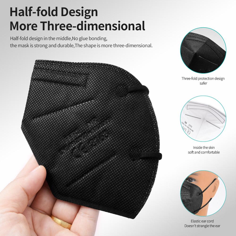 10-100 Uds FFP2 máscaras KN95  - Surgical Mask reseña y precio