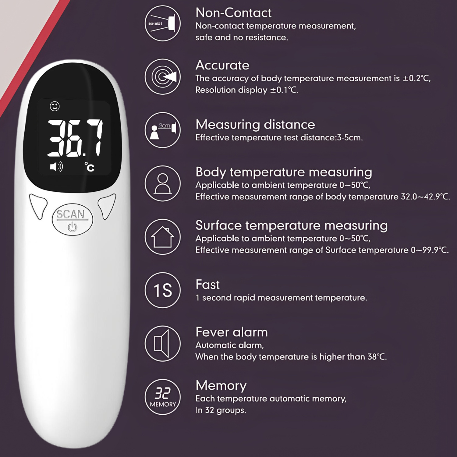 Termómetro Infrarrojo Médico D - Pulse Oximeter reseña y precio
