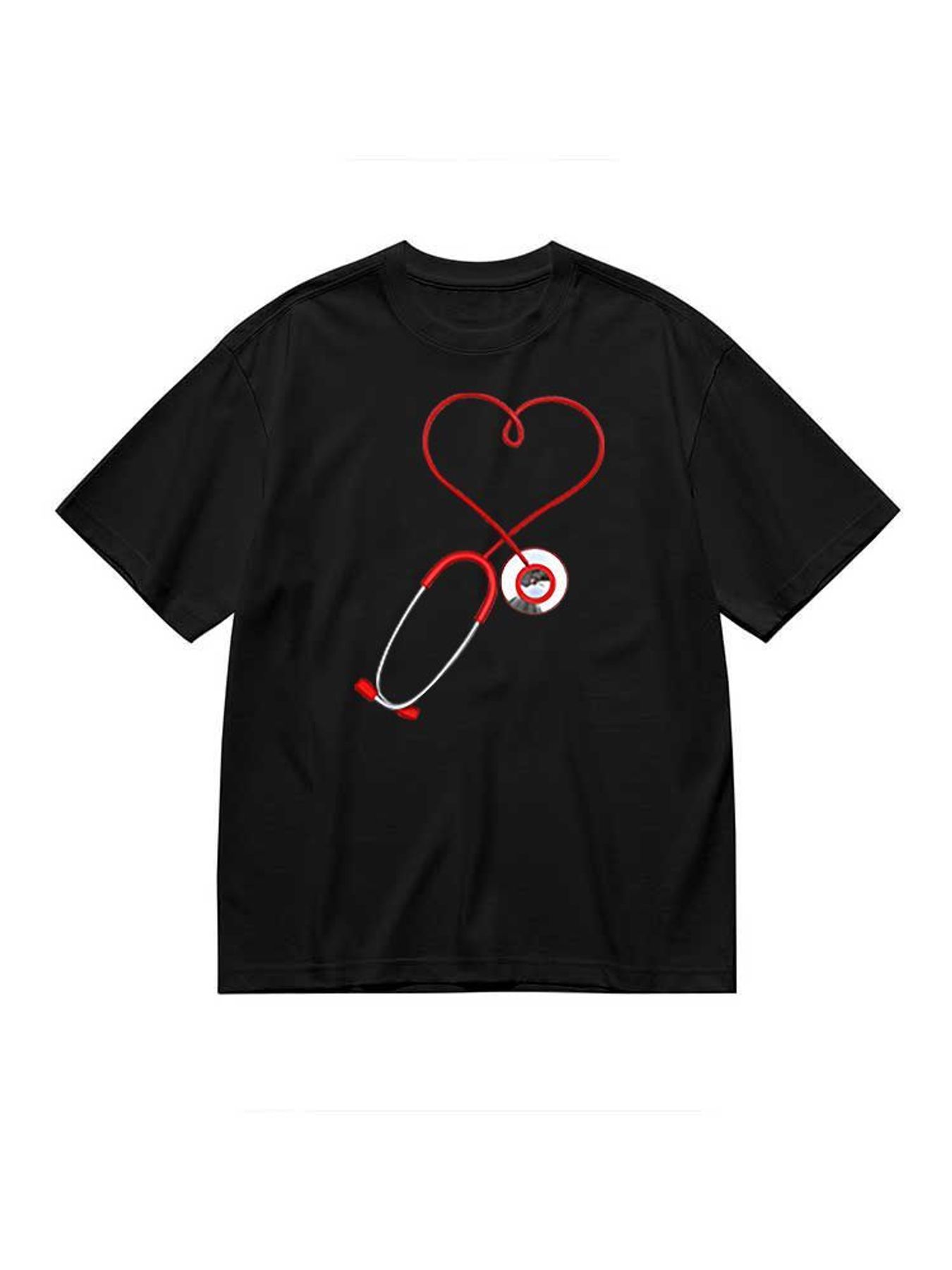 Camiseta con estampado gráfico - Stethoscope reseña y precio