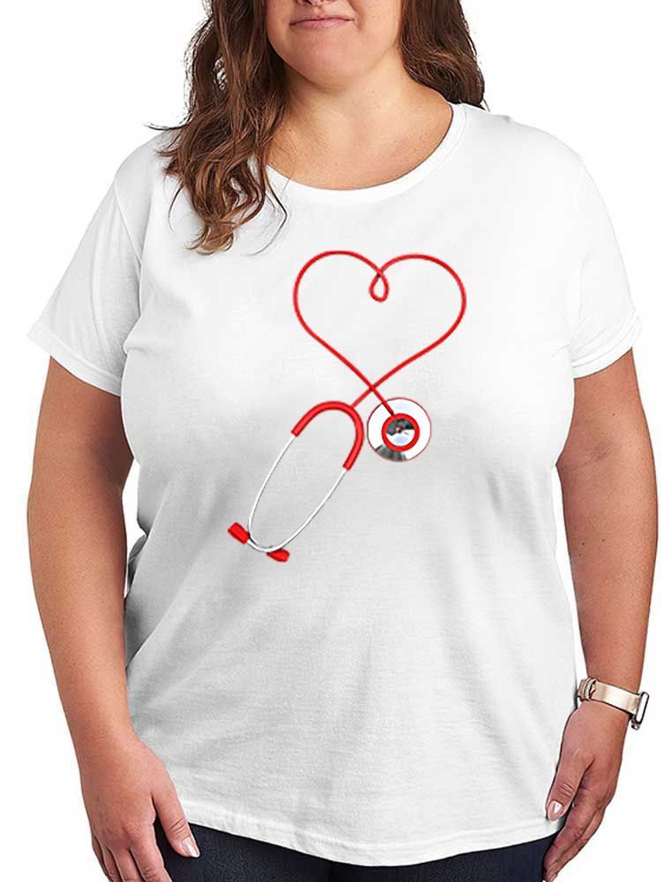 Camiseta con estampado gráfico - Stethoscope reseña y precio