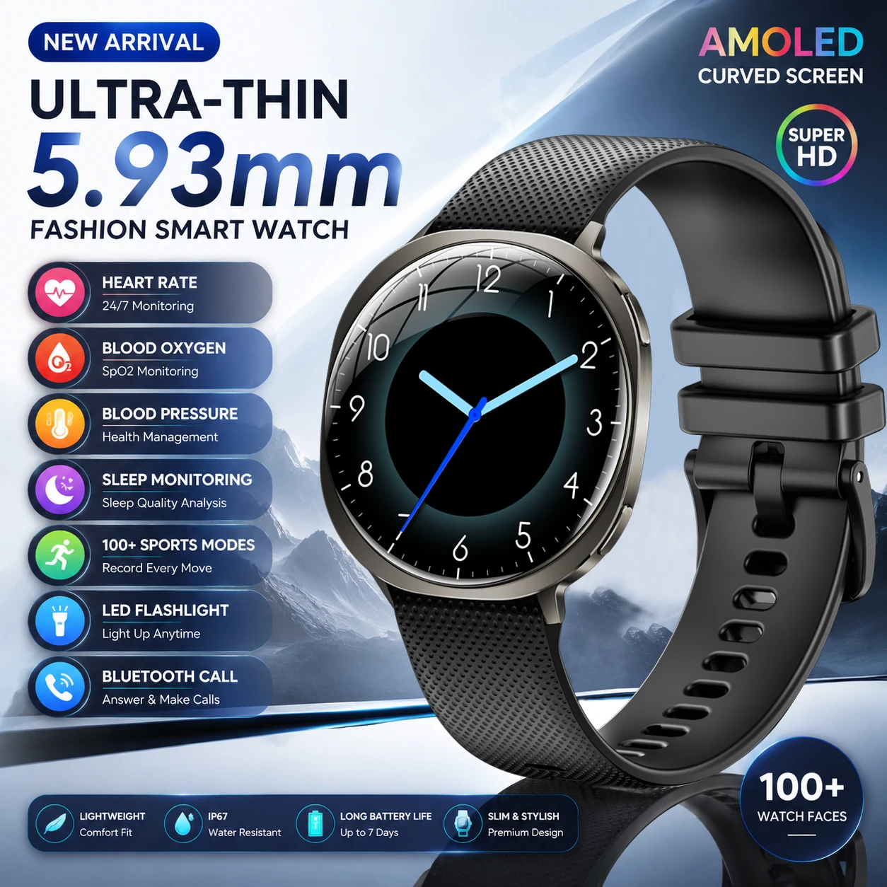 Nuevo Reloj Inteligente Ultraf - Blood Pressure Monitor reseña y precio